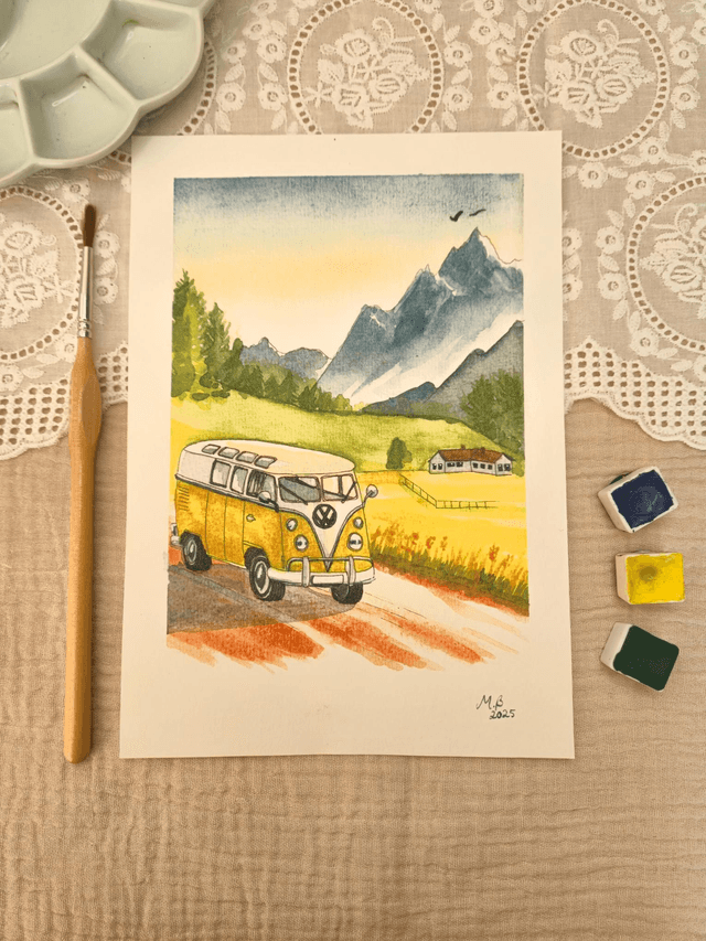 Affiche &quot;Van Wolkswagen&quot;